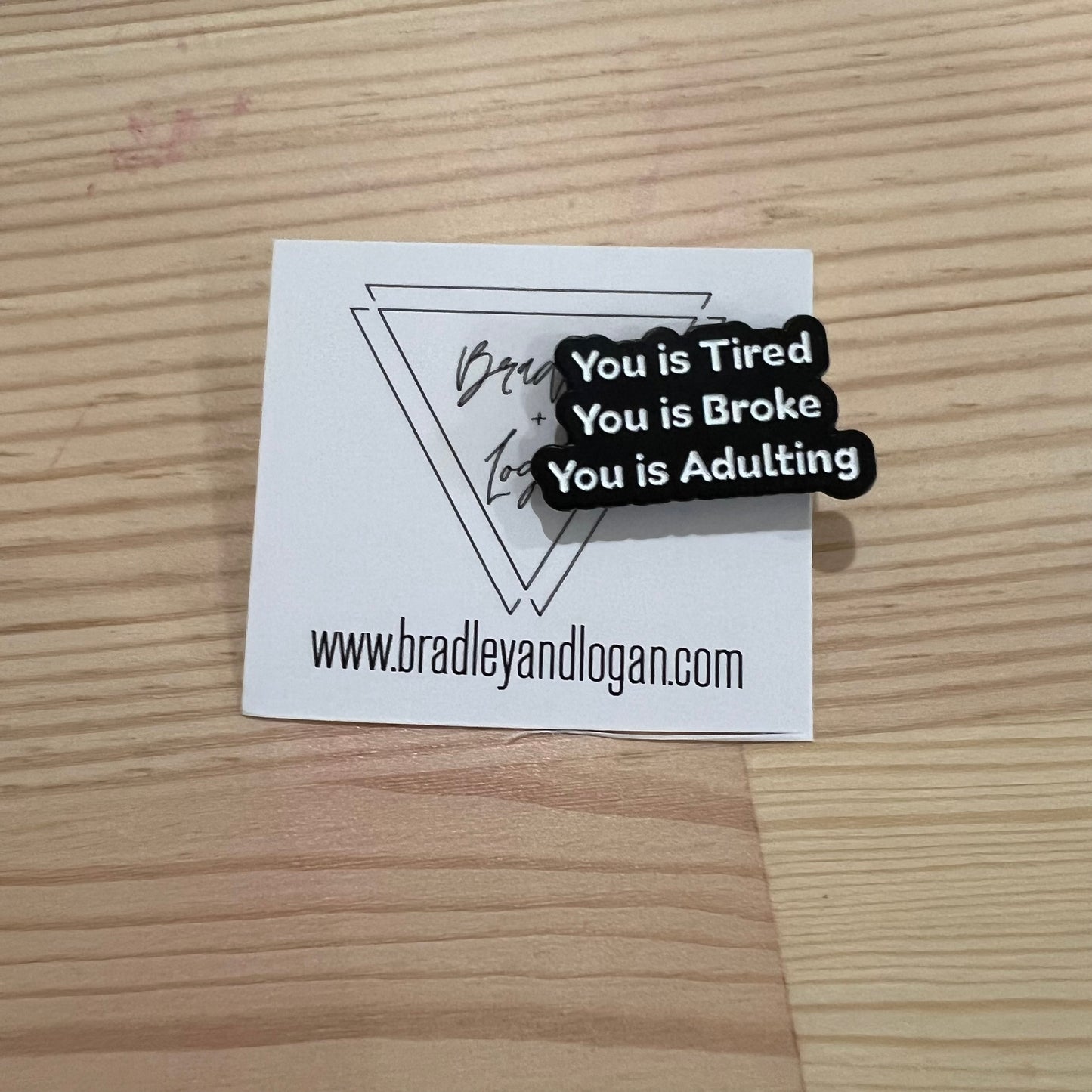 Lapel Pins -  Twisted Humor (Black + White)