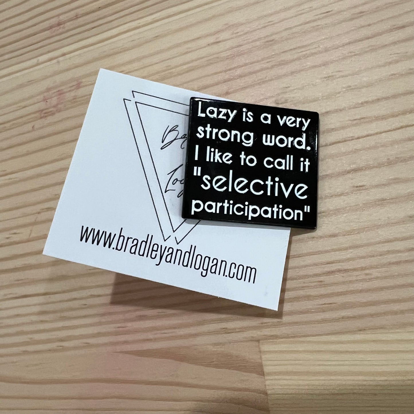 Lapel Pins -  Twisted Humor (Black + White)