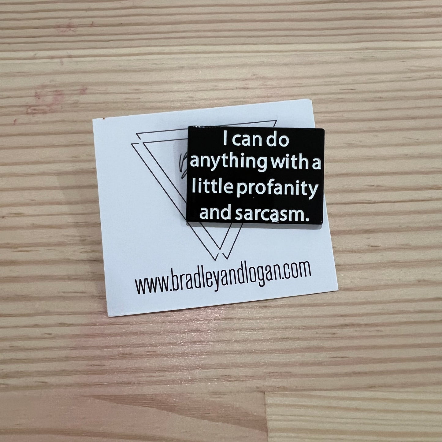 Lapel Pins -  Twisted Humor (Black + White)