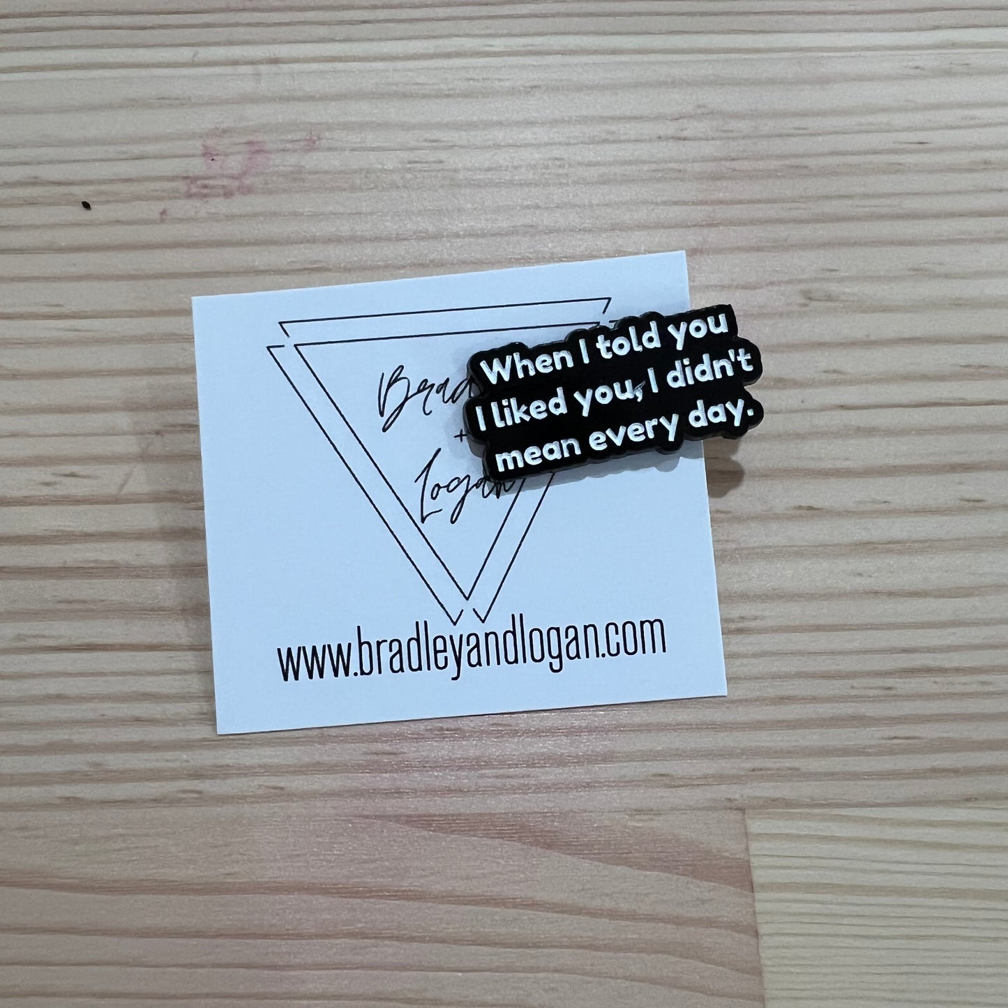 Lapel Pins -  Twisted Humor (Black + White)