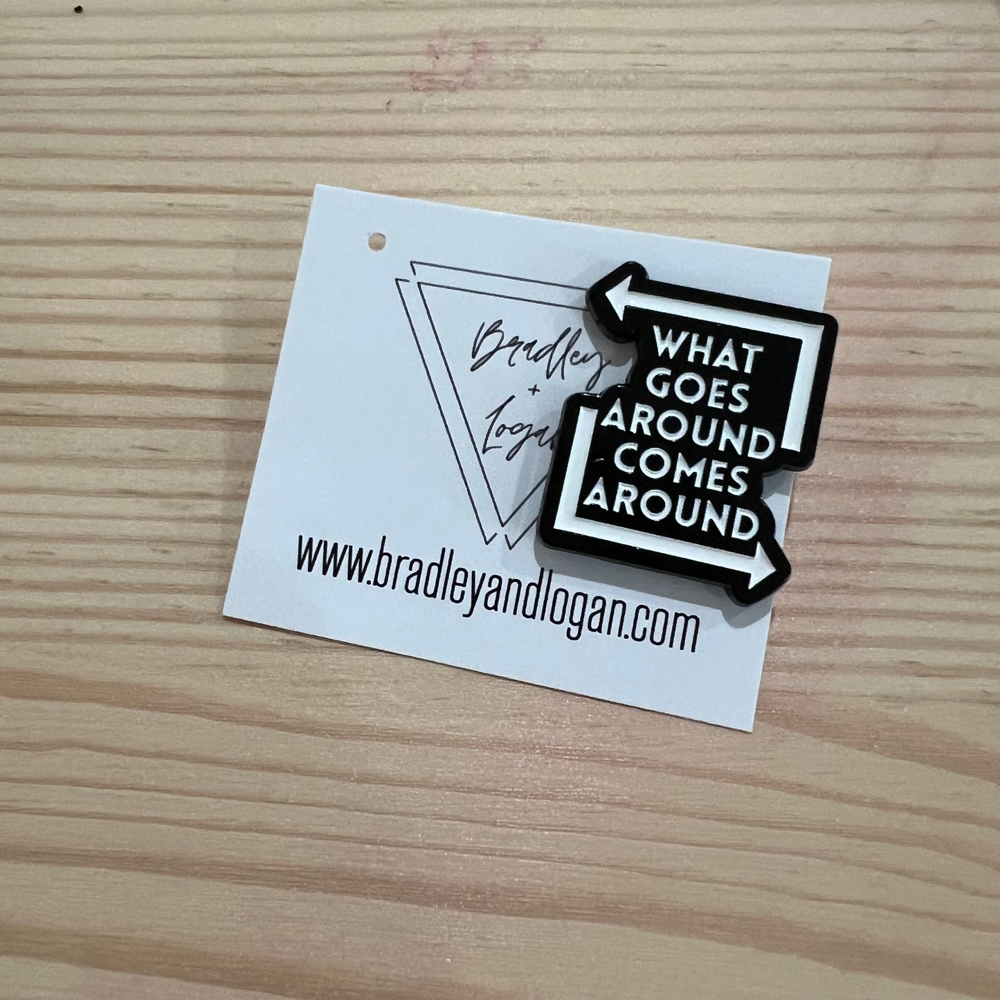 Lapel Pins -  Twisted Humor (Black + White)