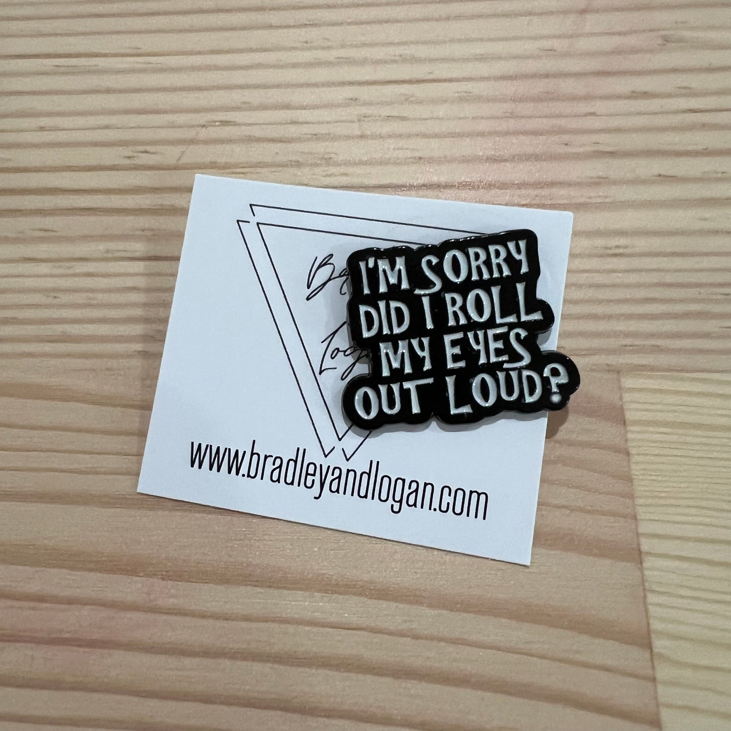 Lapel Pins -  Twisted Humor (Black + White)