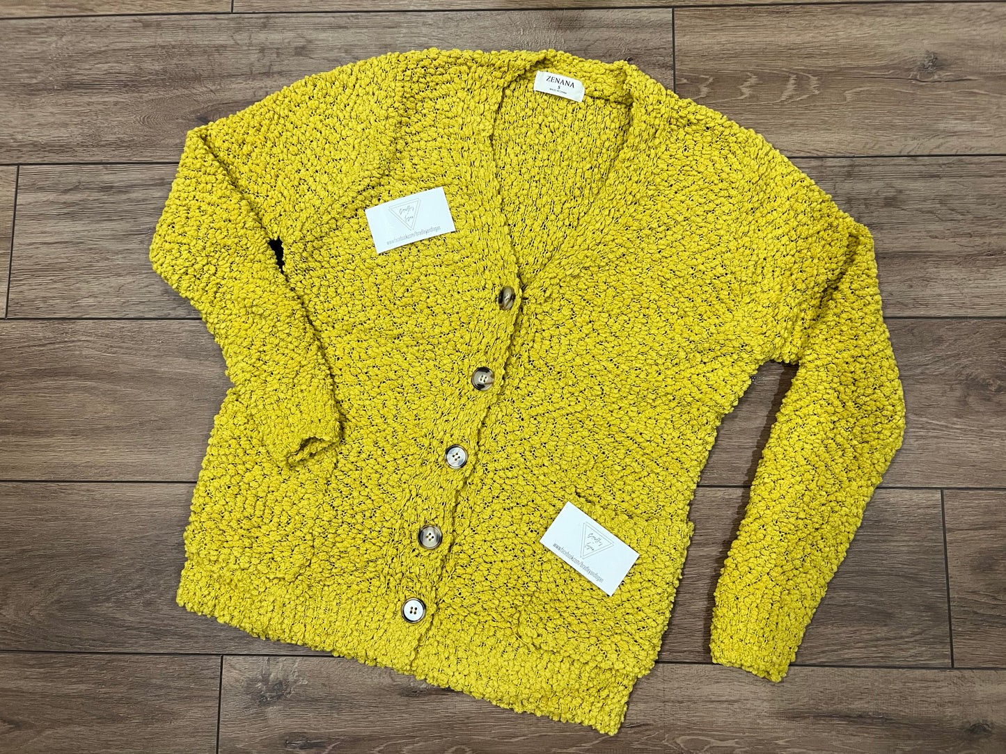 Popcorn Cardigan - Golden Wasabi